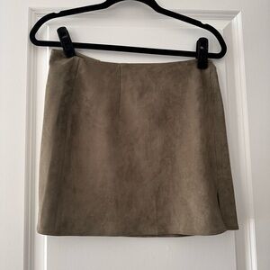 Naked Zebra Brown A-Line Mini Skirt for Work
